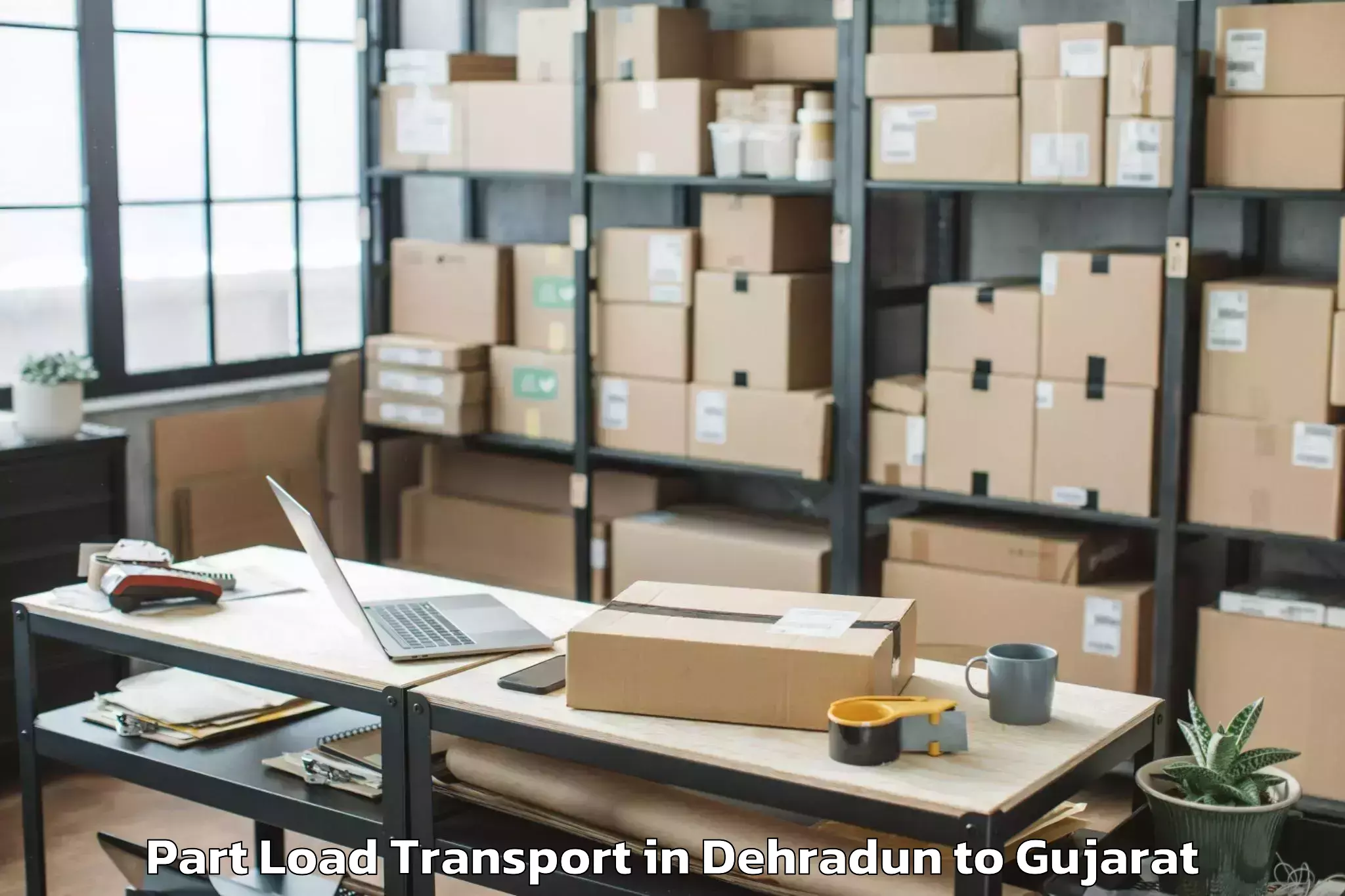 Easy Dehradun to Paliyad Part Load Transport Booking